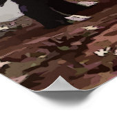Vintages Painted Newfundlands Poster (Ecke)