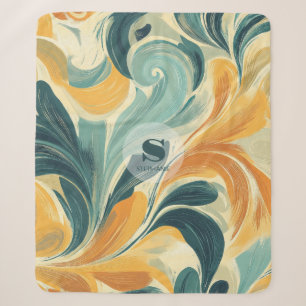 Vintages Paisley-Inspiriert Leaf-Muster (1) Sherpadecke