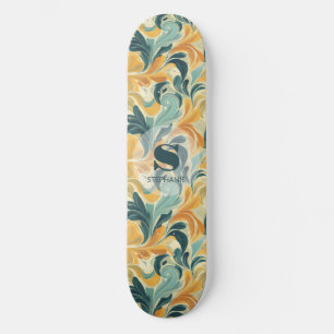 Vintages Paisley-Inspiriert Leaf-Muster (1) Skateboard