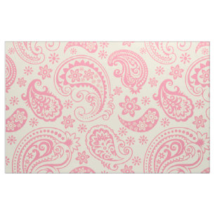 Vintages Paisley-Muster in Rosa und Beige Stoff