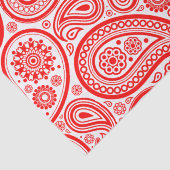 Vintages Paisley-Muster in Rot und Weiß Seidenpapier