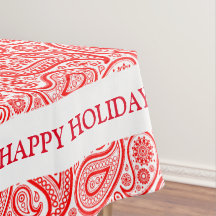 Vintages Paisley-Muster in Rot und Weiß