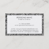 Vintages Paisley-Muster Visitenkarte (Rückseite)