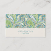 Vintages Paisley-Muster Visitenkarte (Vorderseite)