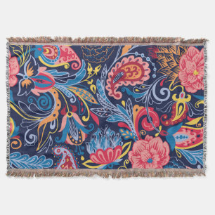 Vintages Paisley Nahtloses Muster Decke