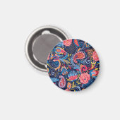 Vintages Paisley Nahtloses Muster Magnet (Vorderseite/Rückseite)