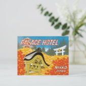 Vintages Palace Hotel Japan Postkarte (Stehend Vorderseite)