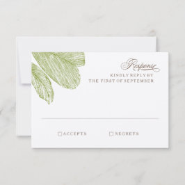 Vintages Palm Destination Beach Hochzeit UAWG RSVP Karte