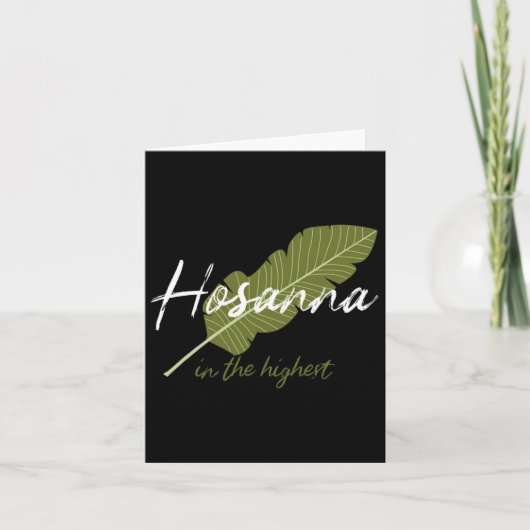 Vintages Palm Sonntagsfest Hosanna im höchsten Chr Karte (Vorderseite)