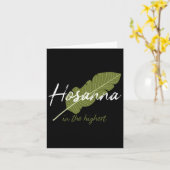 Vintages Palm Sonntagsfest Hosanna im höchsten Chr Karte (Gelbe Blume)