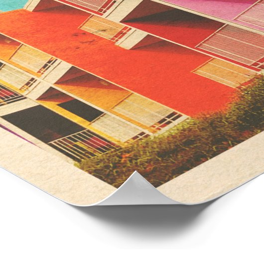 Vintages Palm Spring Hotel Poster (Ecke)