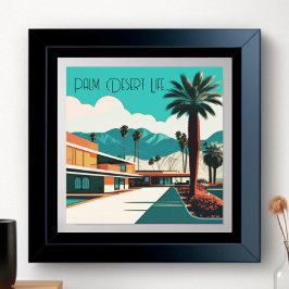 Vintages Palm Springs Watercolor Hotel Poster