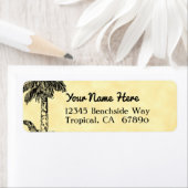 Vintages Palm Tree-benutzerdefiniertes Rückgabeadr (Insitu)