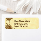 Vintages Palm Tree-benutzerdefiniertes Rückgabeadr (Insitu)