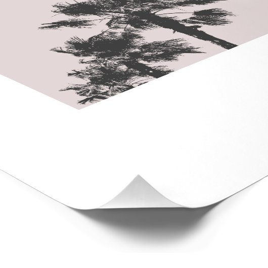 Vintages Palmbaumposter Poster (Ecke)