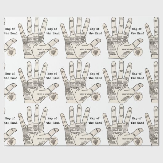 Vintages Palmlesen Geschenkpapier (Flach)