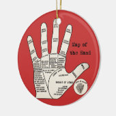 Vintages Palmlesen Keramikornament (Links)