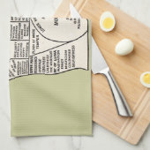 Vintages Palmlesen Küchentuch (Viertel Falte)