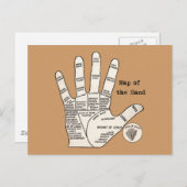 Vintages Palmlesen Postkarte (Vorne/Hinten)