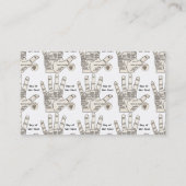 Vintages Palmlesen Visitenkarte (Rückseite)