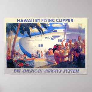 Vintages Pan American Travel Poster - Hawaii