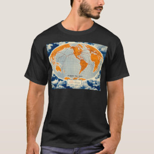 Vintages PanAm World Routenplakat T-Shirt