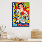 Vintages Panama-Reiseplakat von Karnaval 1937 Poster (Küche)