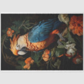 Vintages Papageienpapier Seidenpapier (Vorderseite)