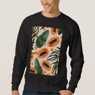 Vintages Papaya Frucht Muster Art Sweatshirt