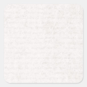 Vintages Papier Antike französische Schrift Schrif Quadratischer Aufkleber