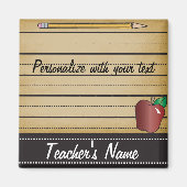 Vintages Papier des Lehrers Magnet (Vorne)