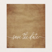 Vintages Papier, Foto Save the Date Karte (Außenseite Aufgefaltet)