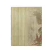 Vintages Papier für Santa & Sleigh Notizblock (Rotiert)