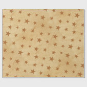 Vintages Papier mit Sternen, braun Geschenkpapier (Flach)