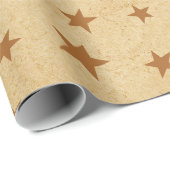Vintages Papier mit Sternen, braun Geschenkpapier (Rolleneckpunkt)