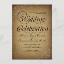 Vintages Papier Rustikale Hochzeitseinladungen