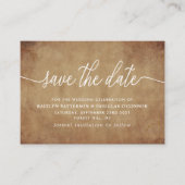 Vintages Papier Save the Date Begleitkarte (Vorderseite)