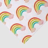 Vintages Papier schneiden Regenbogen und Wolken (Detail)