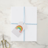 Vintages Papier schneiden Regenbogen und Wolken Geschenkanhänger (Mit Garn)