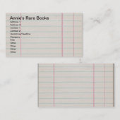 Vintages Papier Visitenkarte (Vorne/Hinten)