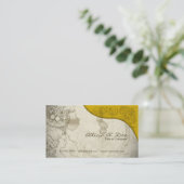 Vintages Papier Visitenkarte (Stehend Vorderseite)