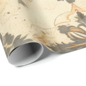 VINTAGES PAPIER-WRAPPING-PAPIER GESCHENKPAPIER (Rolleneckpunkt)