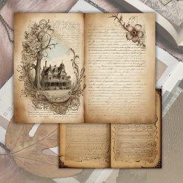 Vintages Papierblatt für die alte Buchseite