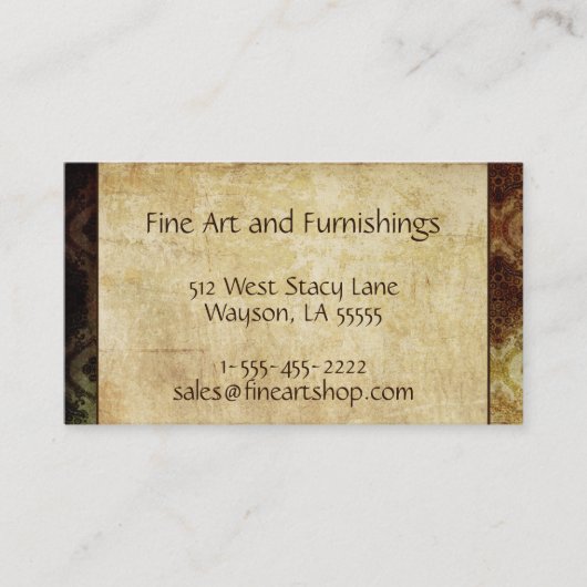 Vintages Papierbraun Visitenkarte (Vorderseite)