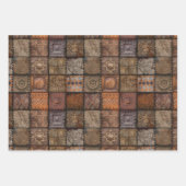 Vintages Papierfliesen Geschenkpapier Set (Vorderseite 2)