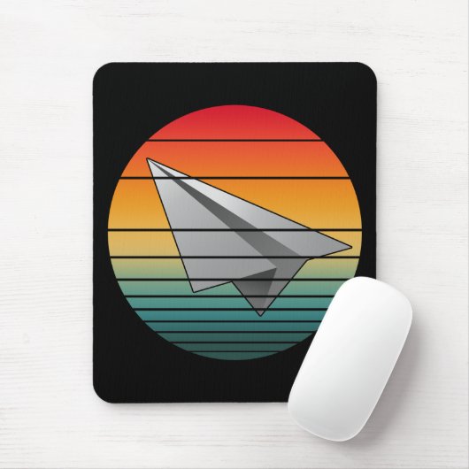 Vintages Papierflugzeug Mousepad (Mit Mouse)