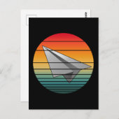 Vintages Papierflugzeug Postkarte (Vorne/Hinten)