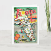 Vintages Paradies Florida Karte (Vorderseite)