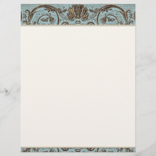 Vintages Parchlement Letterhead Wiederaufnahme der Briefbogen (Vorderseite)