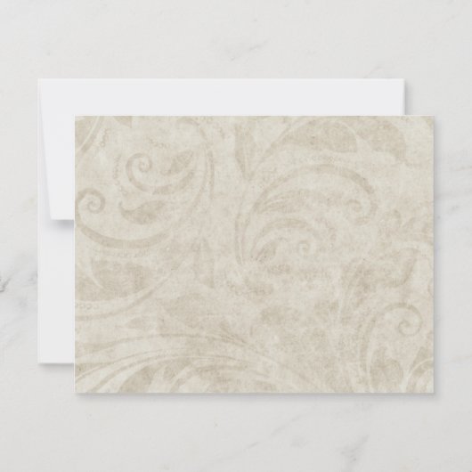 Vintages Parchment Design Dinner Einladung (Rückseite)